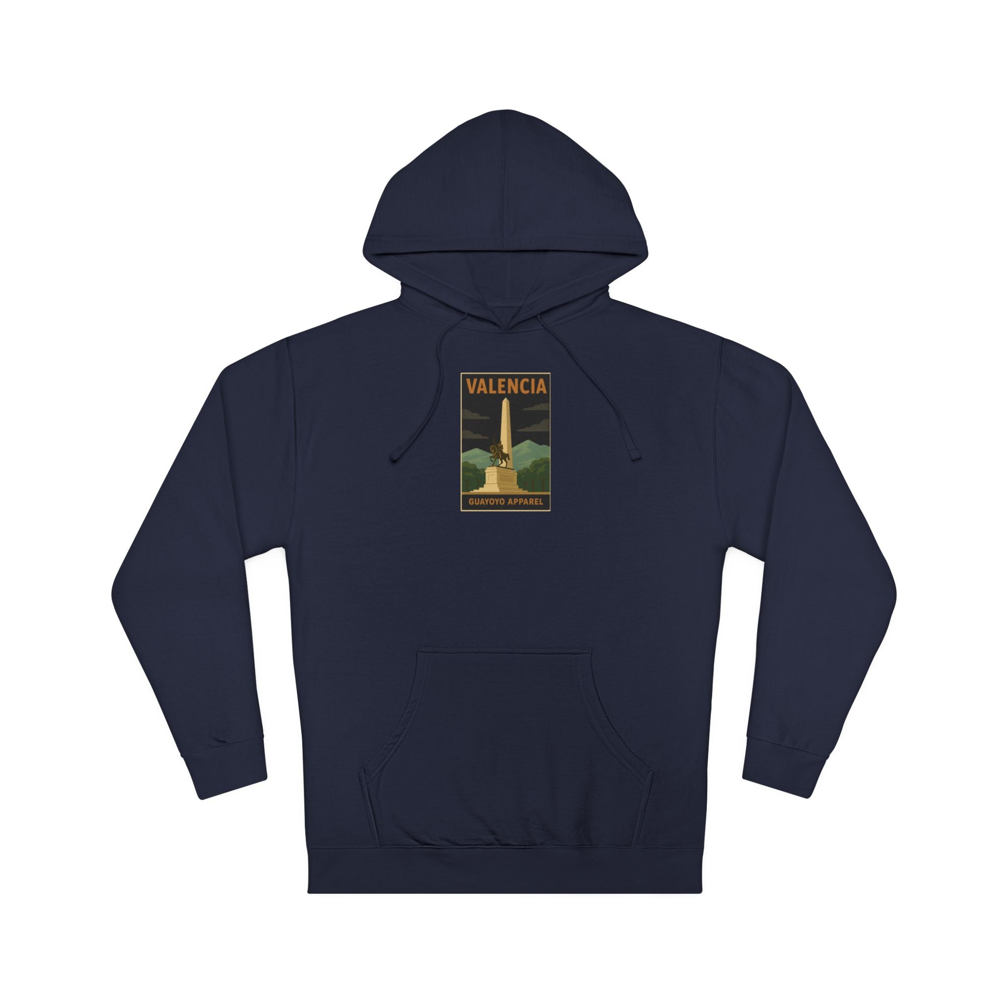 Valencia Vintage Travel Hoodie — Retro Palm & Monument Graphic
