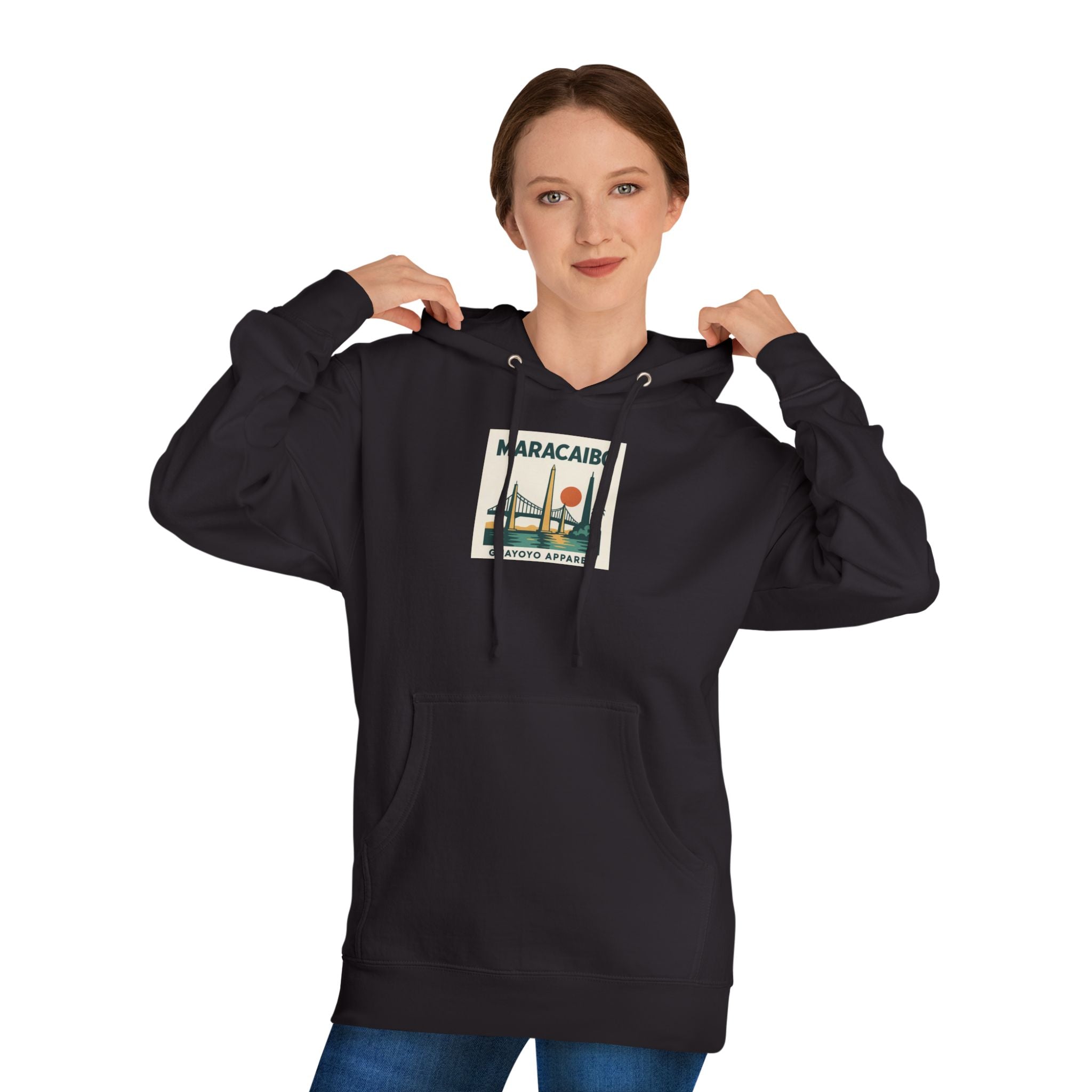 Maracaibo Vintage Travel Hoodie – Retro Sunset Bridge Graphic