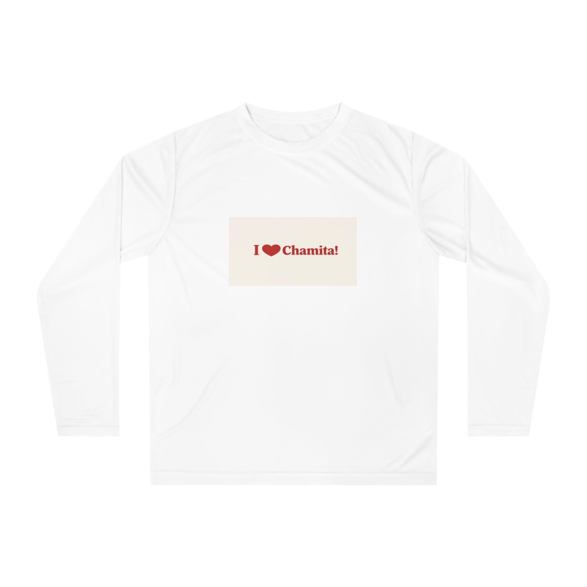 I  Chamita! Performance Long Sleeve Shirt — Cute Spanish Nickname Tee