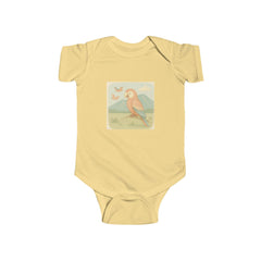 Vintage Parrot Baby Bodysuit – Tropical Bird Infant Onesie