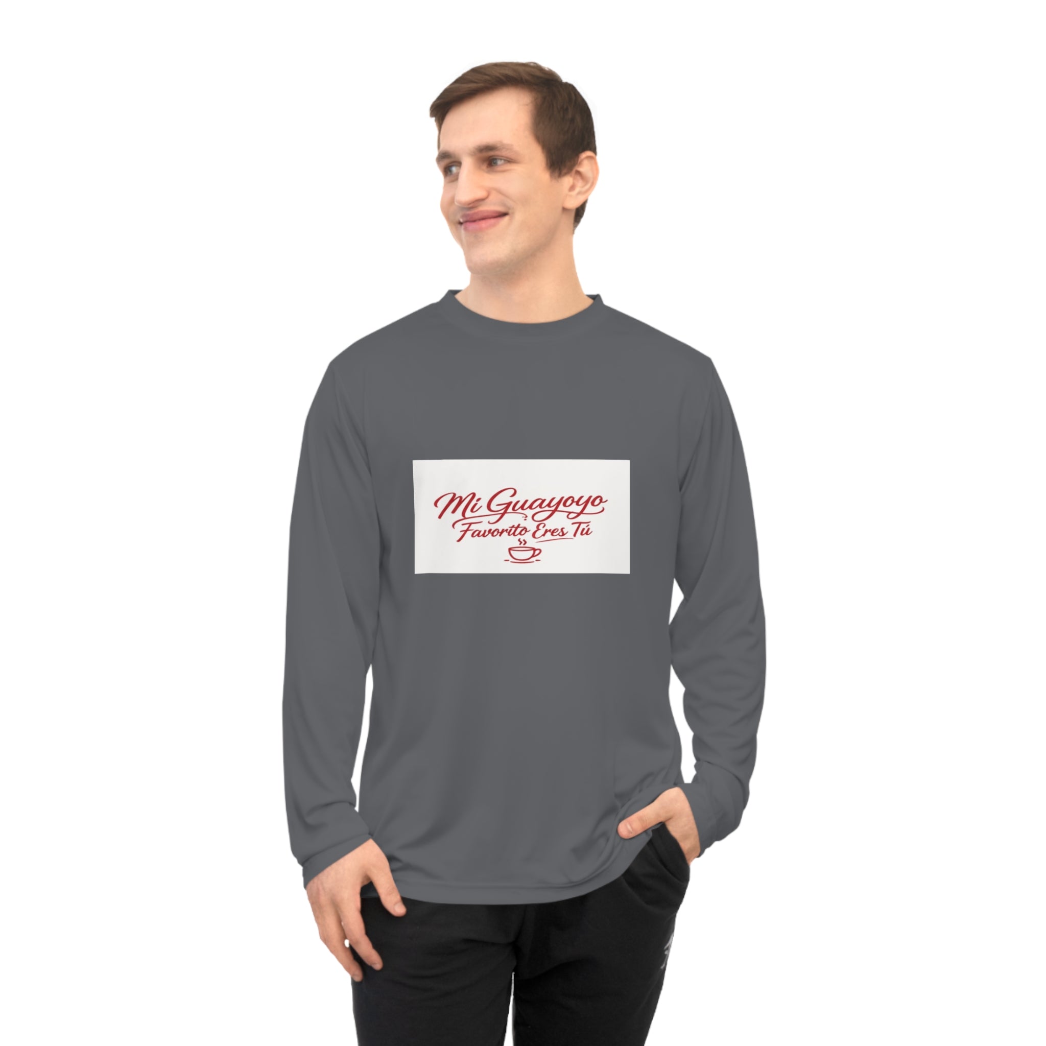Long Sleeve Shirt — "Mi Guayoyo, Fue Na' Pa' Tí" Retro Script Performance Tee