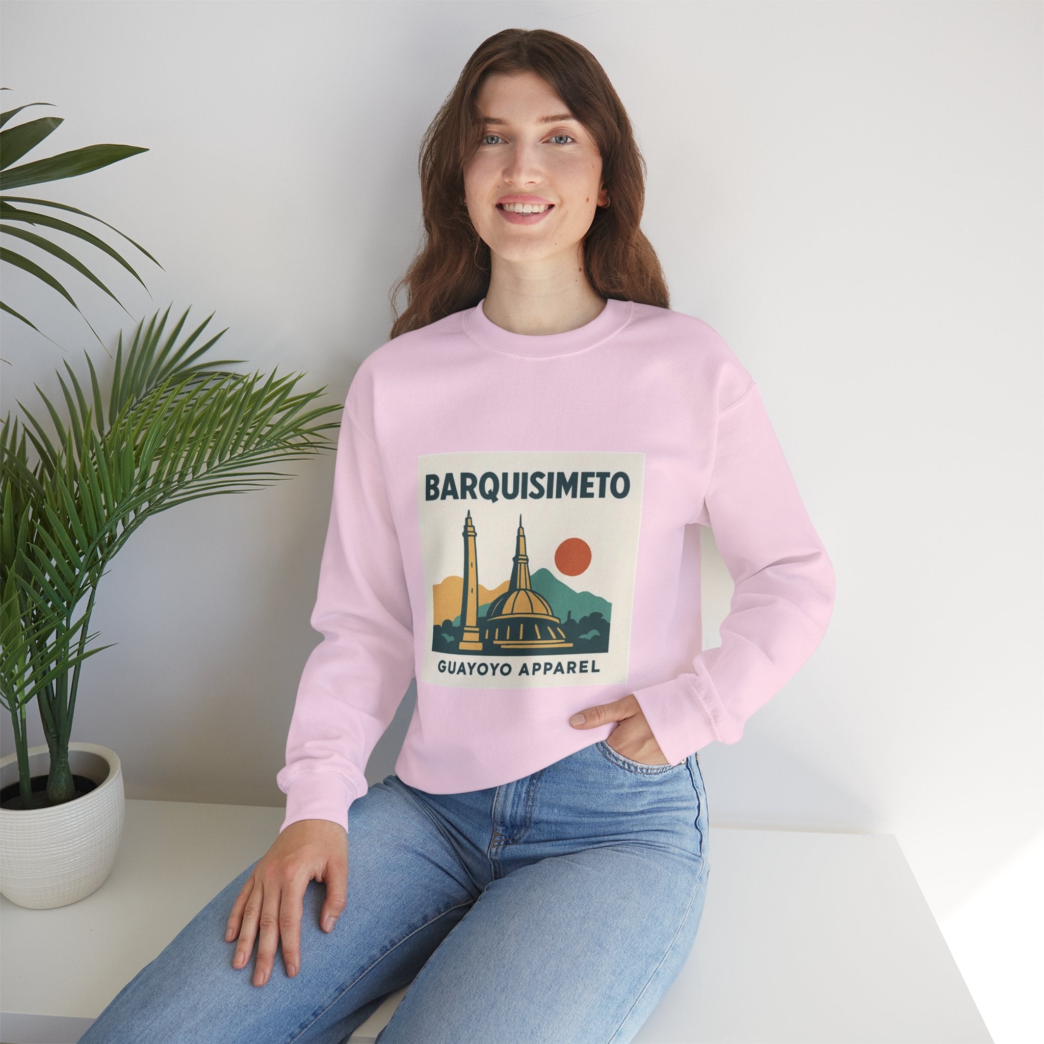 Barquisimeto Landmark Sweatshirt — Retro Cityscape Guayoyo Apparel