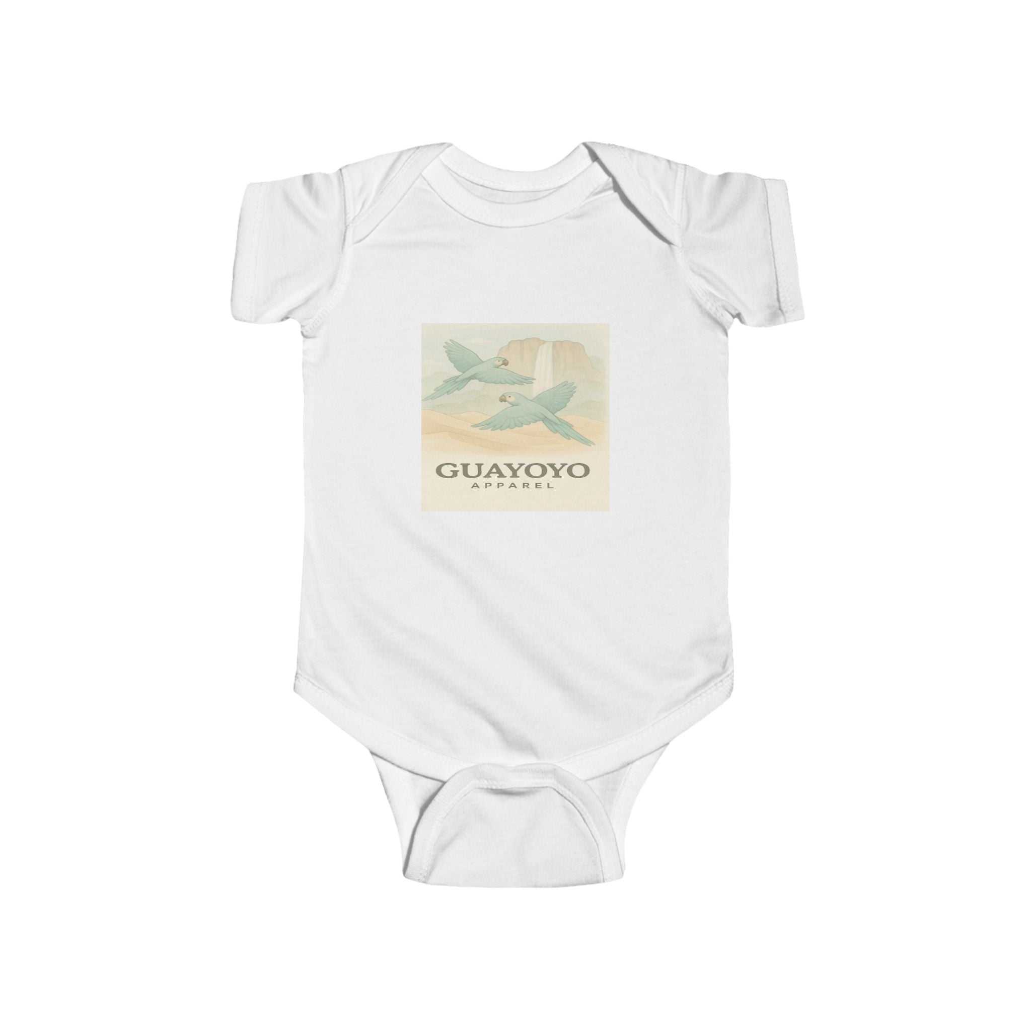 Guayoyo Coffee Infant Bodysuit — Vintage Coffee Plane Graphic Baby Onesie