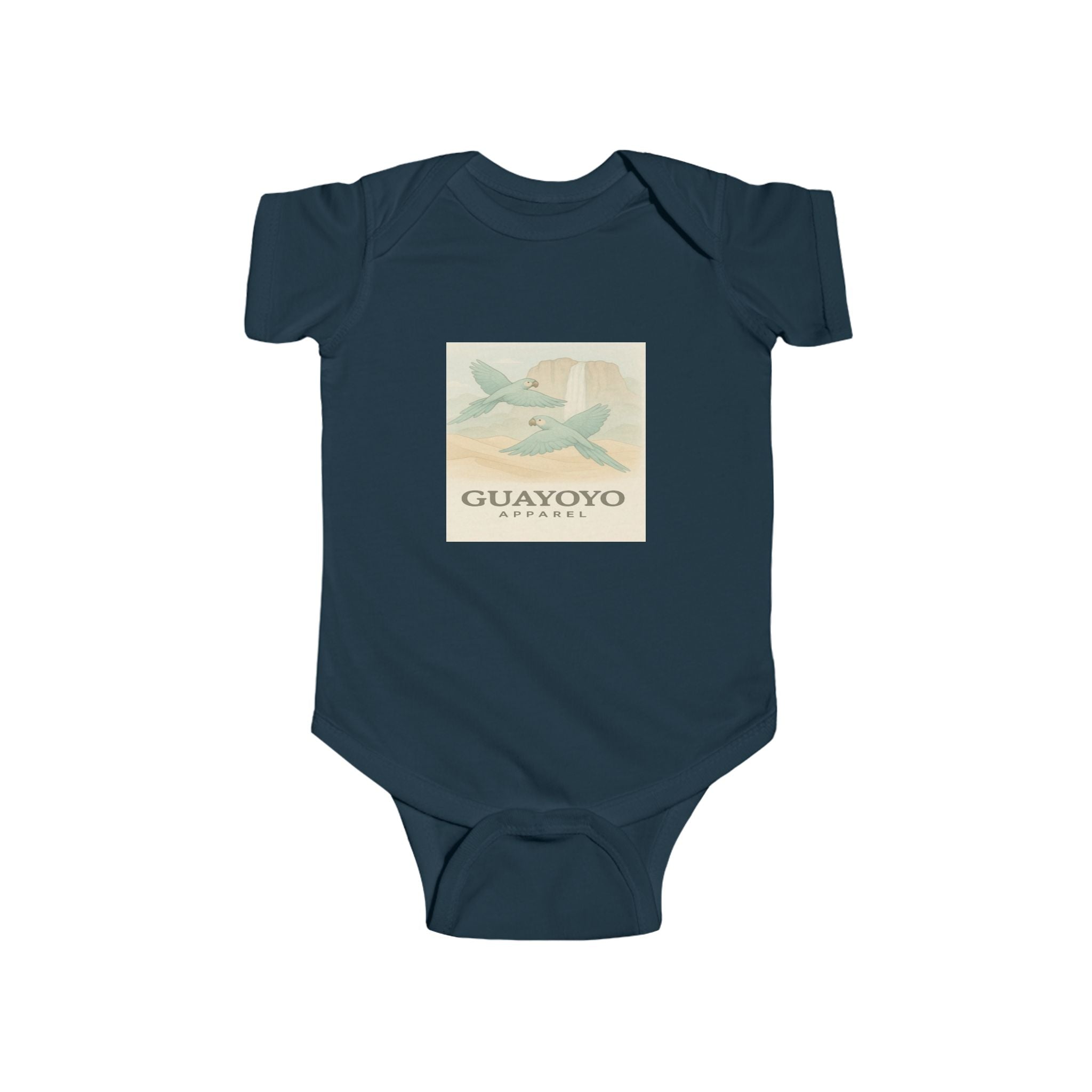 Guayoyo Coffee Infant Bodysuit — Vintage Coffee Plane Graphic Baby Onesie