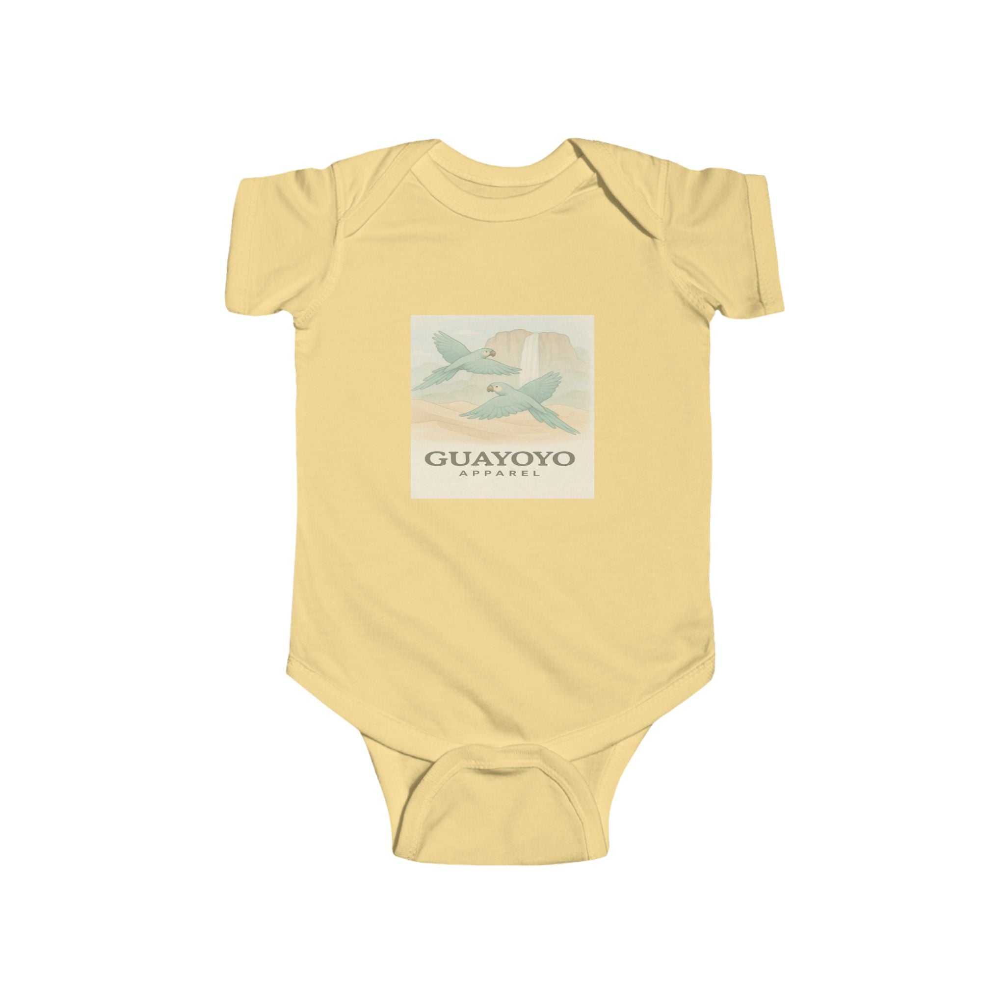 Guayoyo Coffee Infant Bodysuit — Vintage Coffee Plane Graphic Baby Onesie
