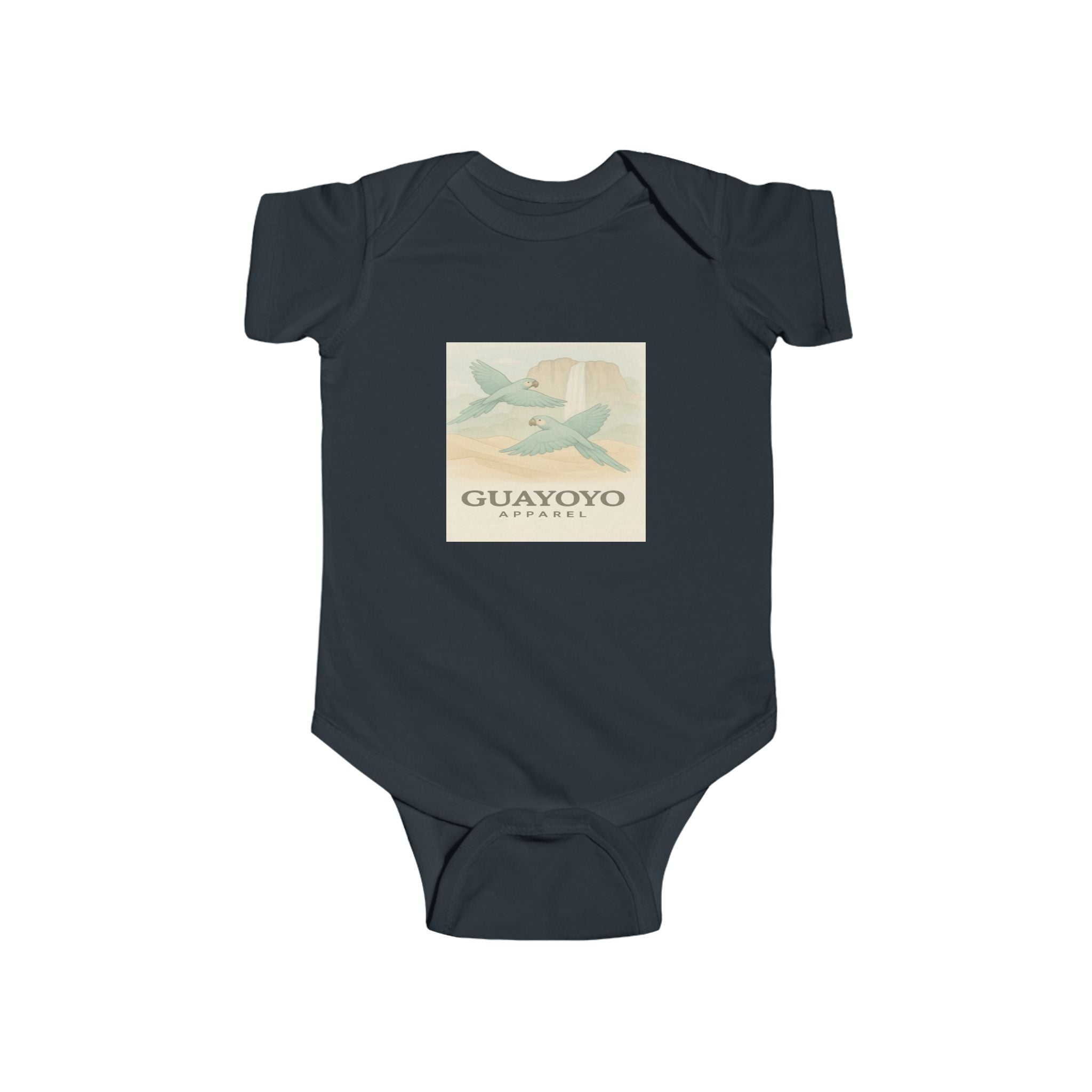 Guayoyo Coffee Infant Bodysuit — Vintage Coffee Plane Graphic Baby Onesie