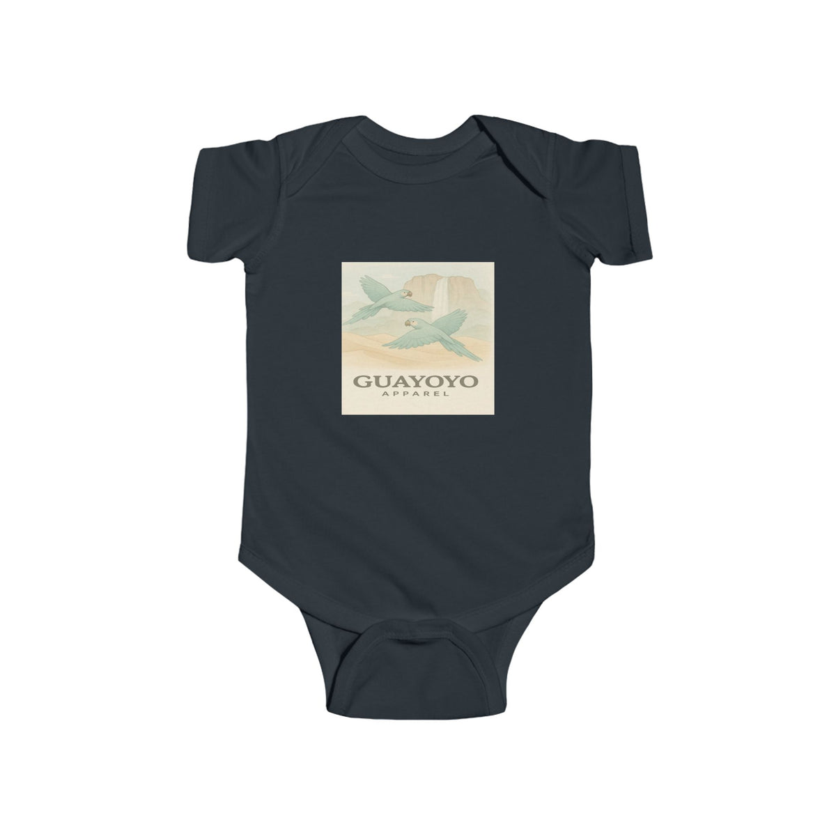 Guayoyo Coffee Infant Bodysuit — Vintage Coffee Plane Graphic Baby Onesie