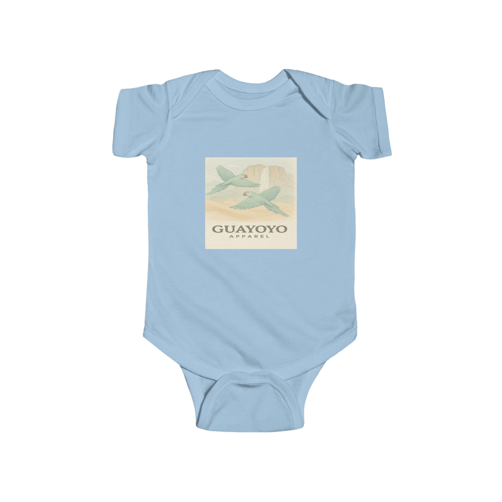 Guayoyo Coffee Infant Bodysuit — Vintage Coffee Plane Graphic Baby Onesie