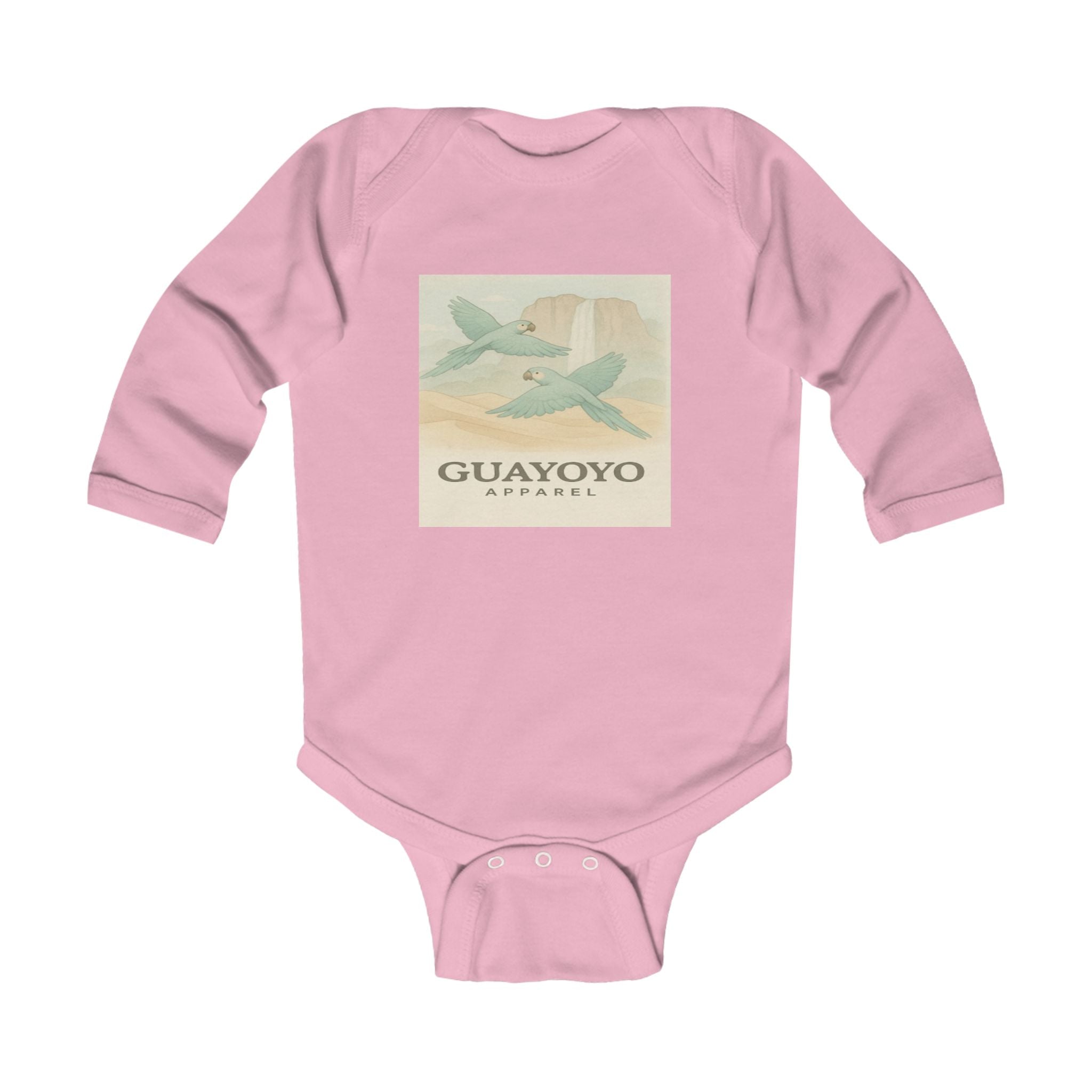 Infant Bodysuit with Vintage Airplane "Guayoyo" Print — Baby Long Sleeve Onesie