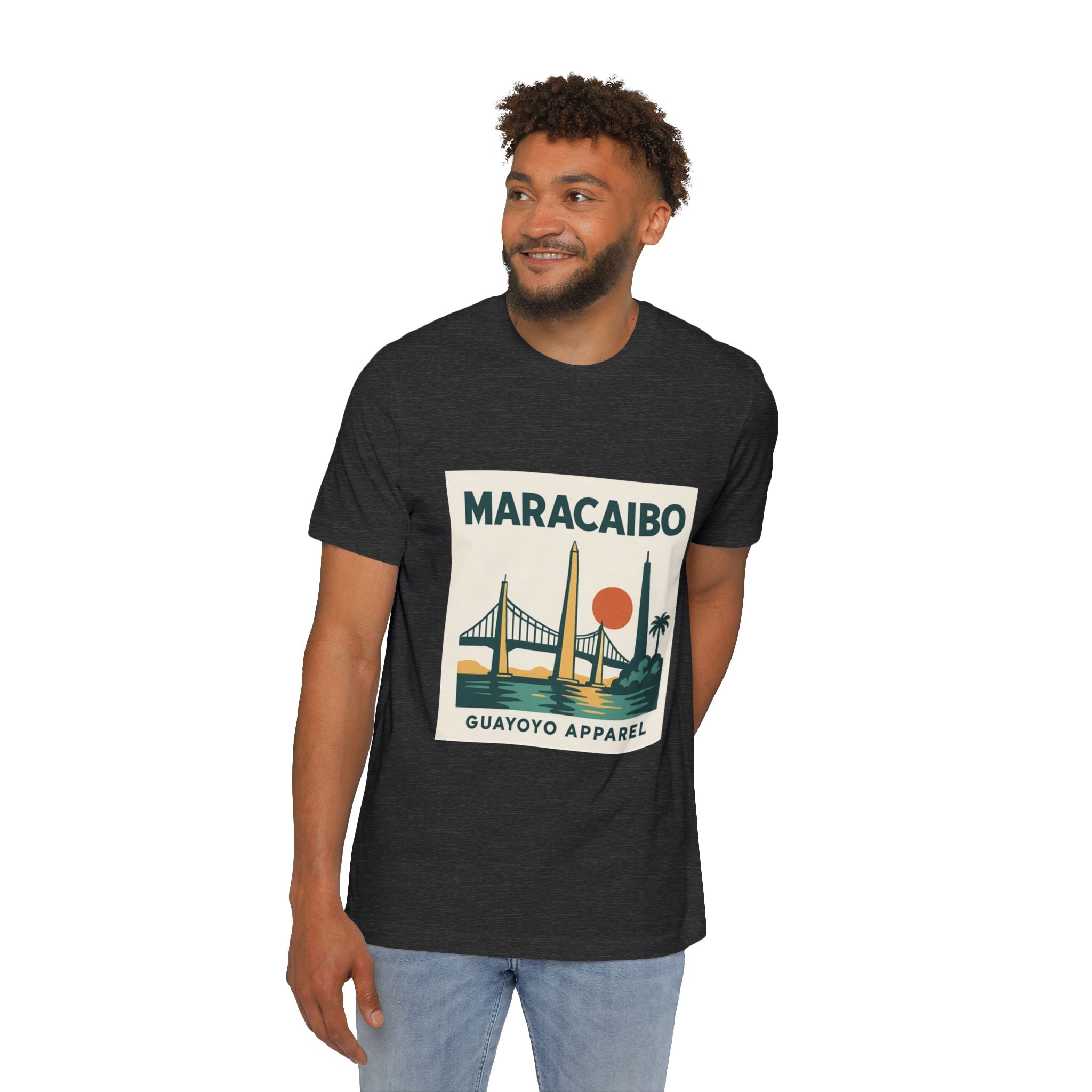 Maracaibo Retro Travel T-Shirt — Vintage Sunset Bridge Design