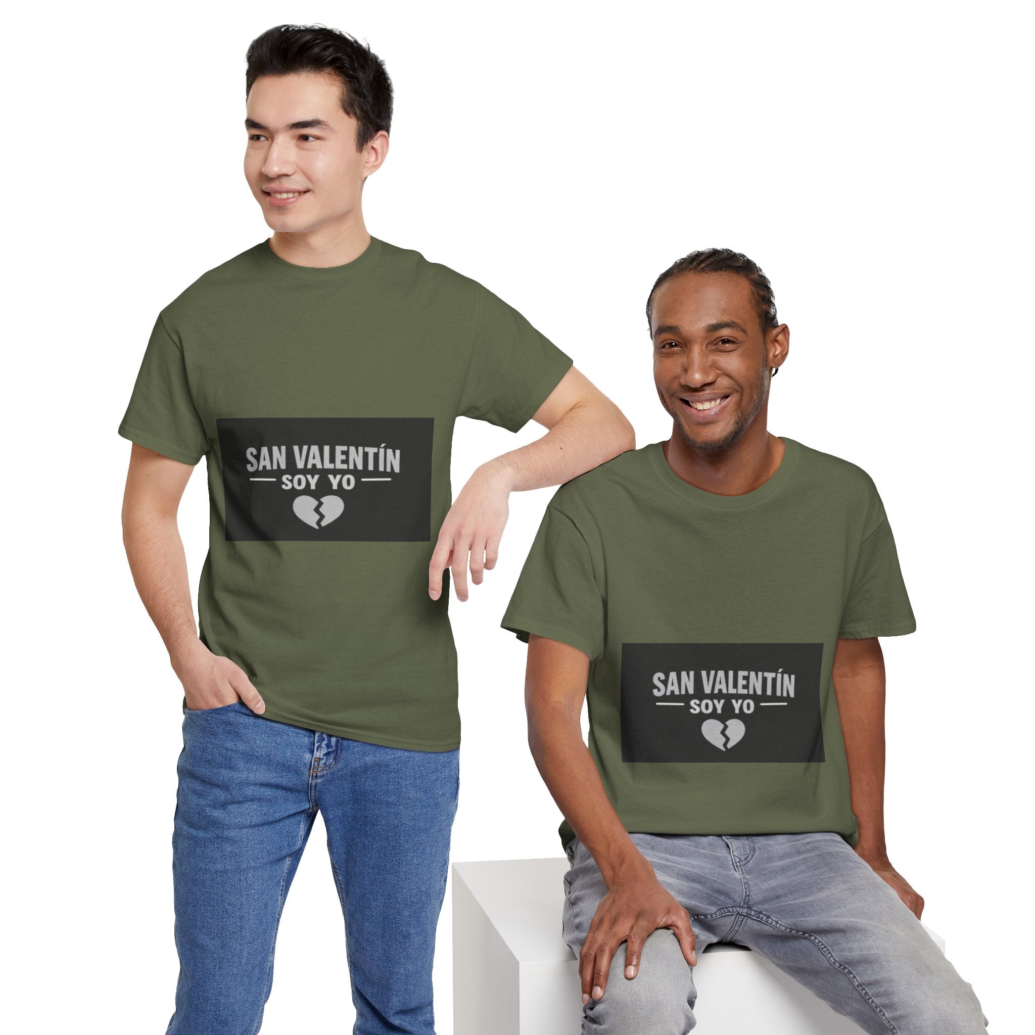 Valentine Soy Yo T-Shirt — "San Valentín Soy Yo" Broken Heart Tee