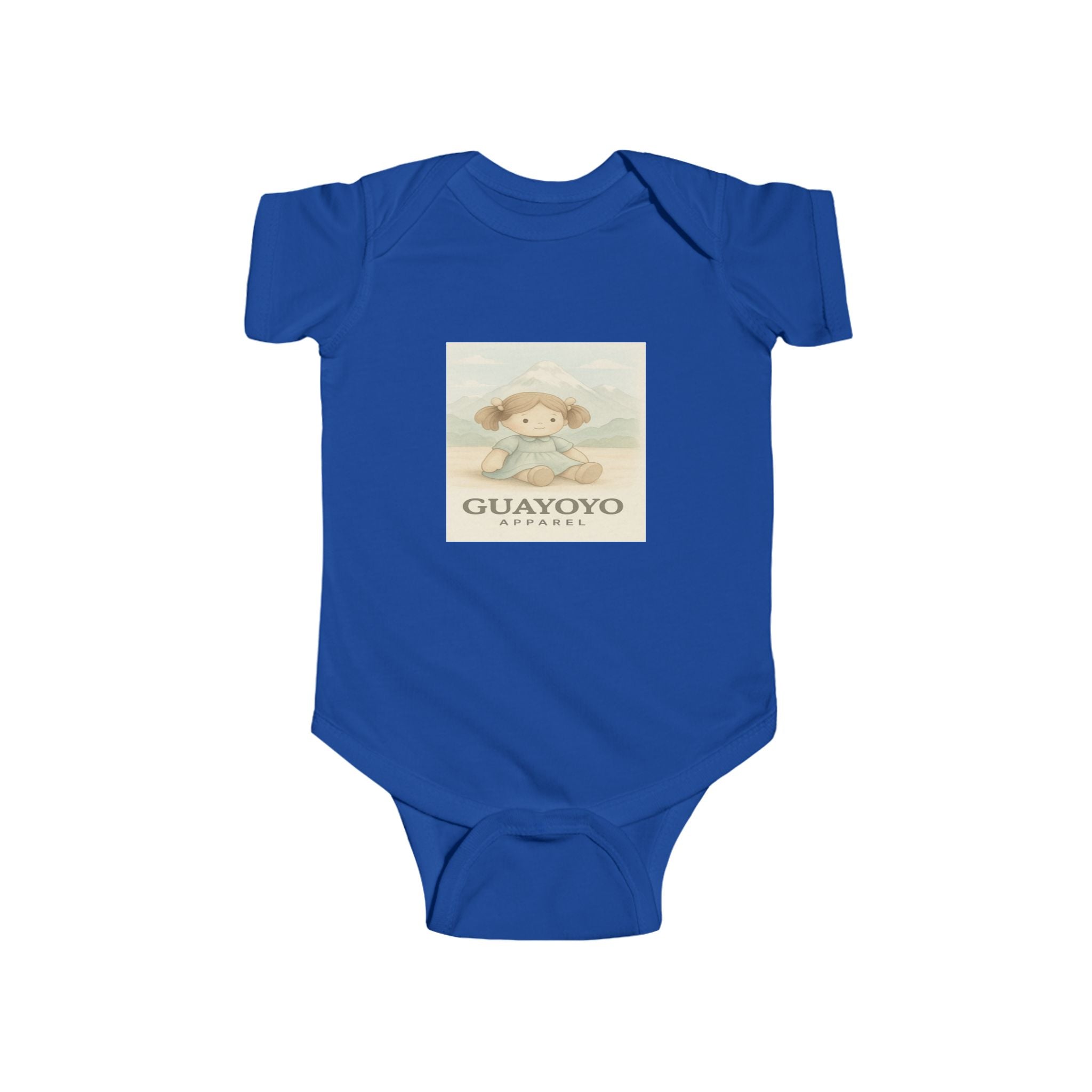 Baby Bodysuit — Cute Cartoon Sheep with 'GUAJOY0' Vintage Nursery Graphic