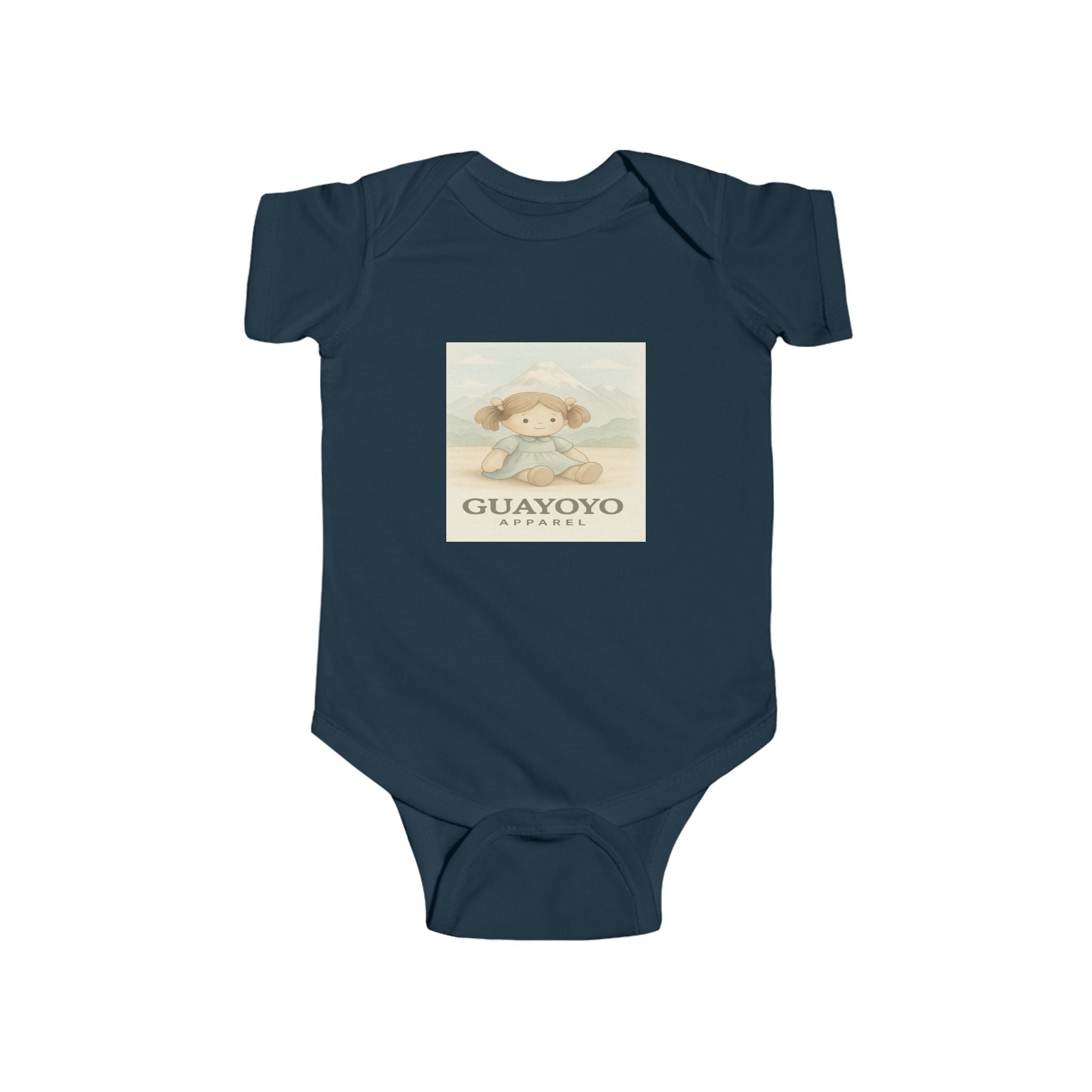 Baby Bodysuit — Cute Cartoon Sheep with 'GUAJOY0' Vintage Nursery Graphic