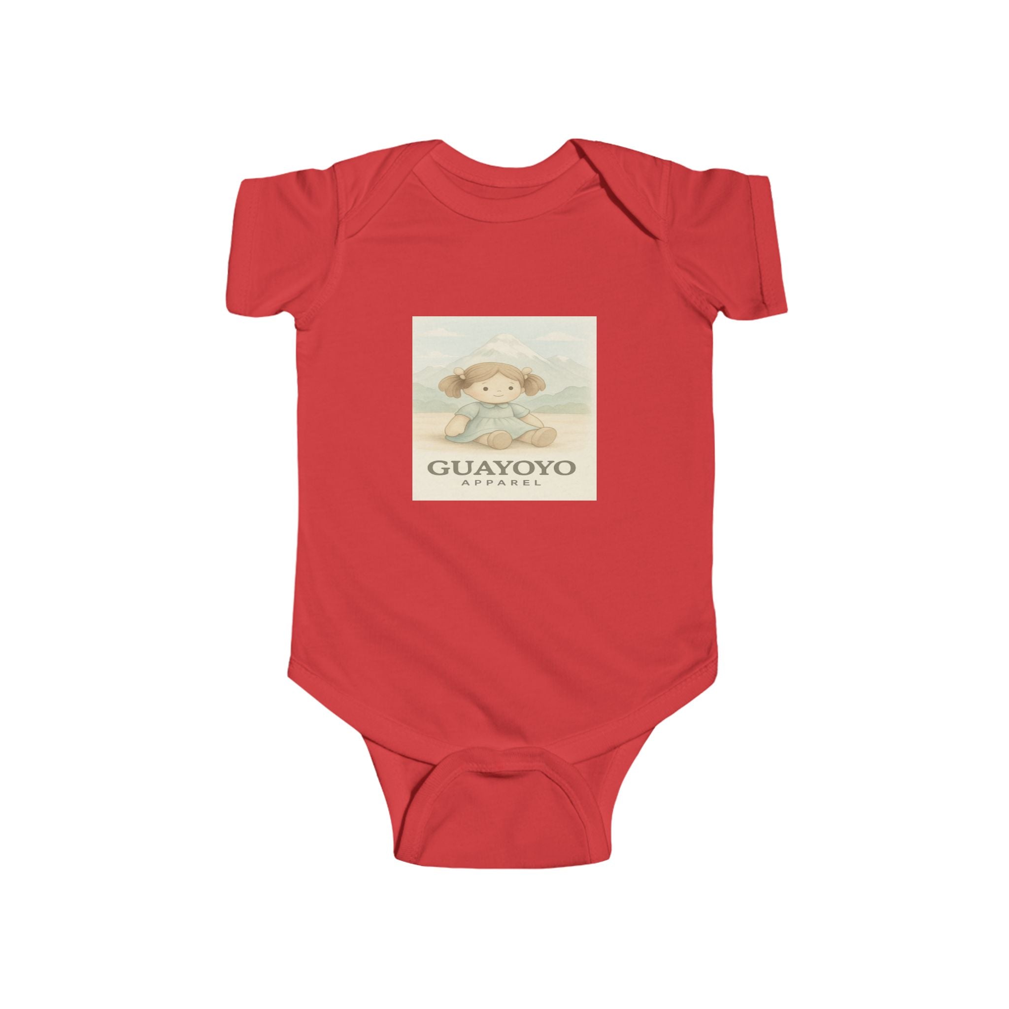 Baby Bodysuit — Cute Cartoon Sheep with 'GUAJOY0' Vintage Nursery Graphic