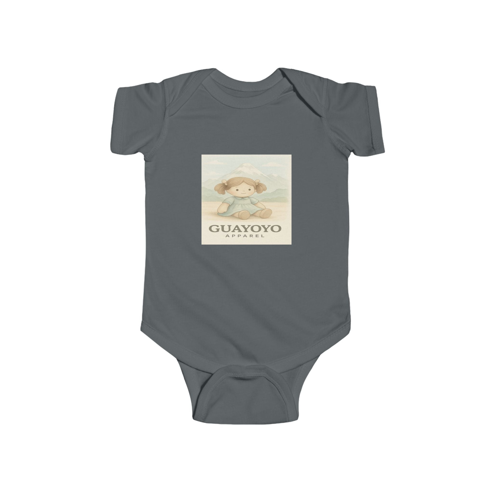 Baby Bodysuit — Cute Cartoon Sheep with 'GUAJOY0' Vintage Nursery Graphic
