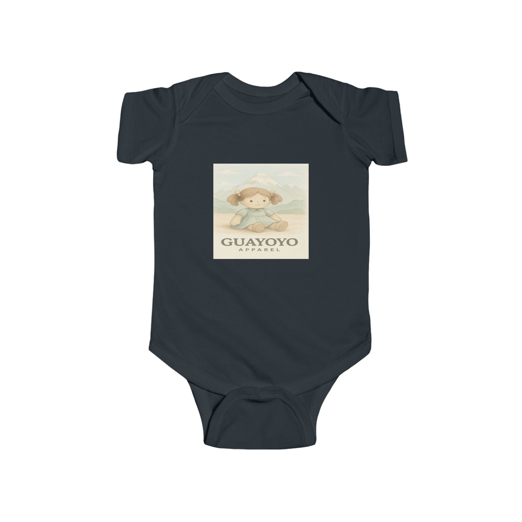 Baby Bodysuit — Cute Cartoon Sheep with 'GUAJOY0' Vintage Nursery Graphic