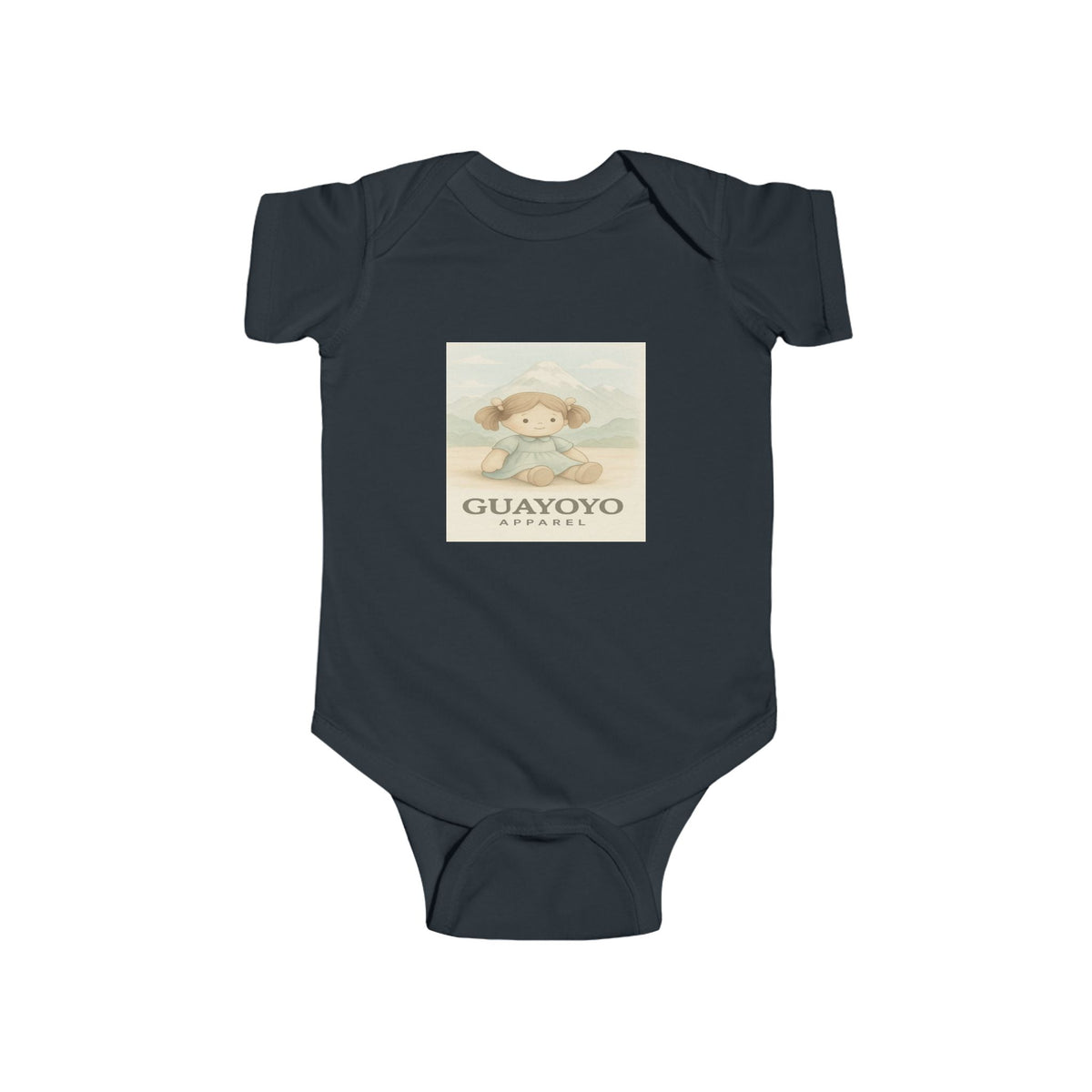 Baby Bodysuit — Cute Cartoon Sheep with 'GUAJOY0' Vintage Nursery Graphic