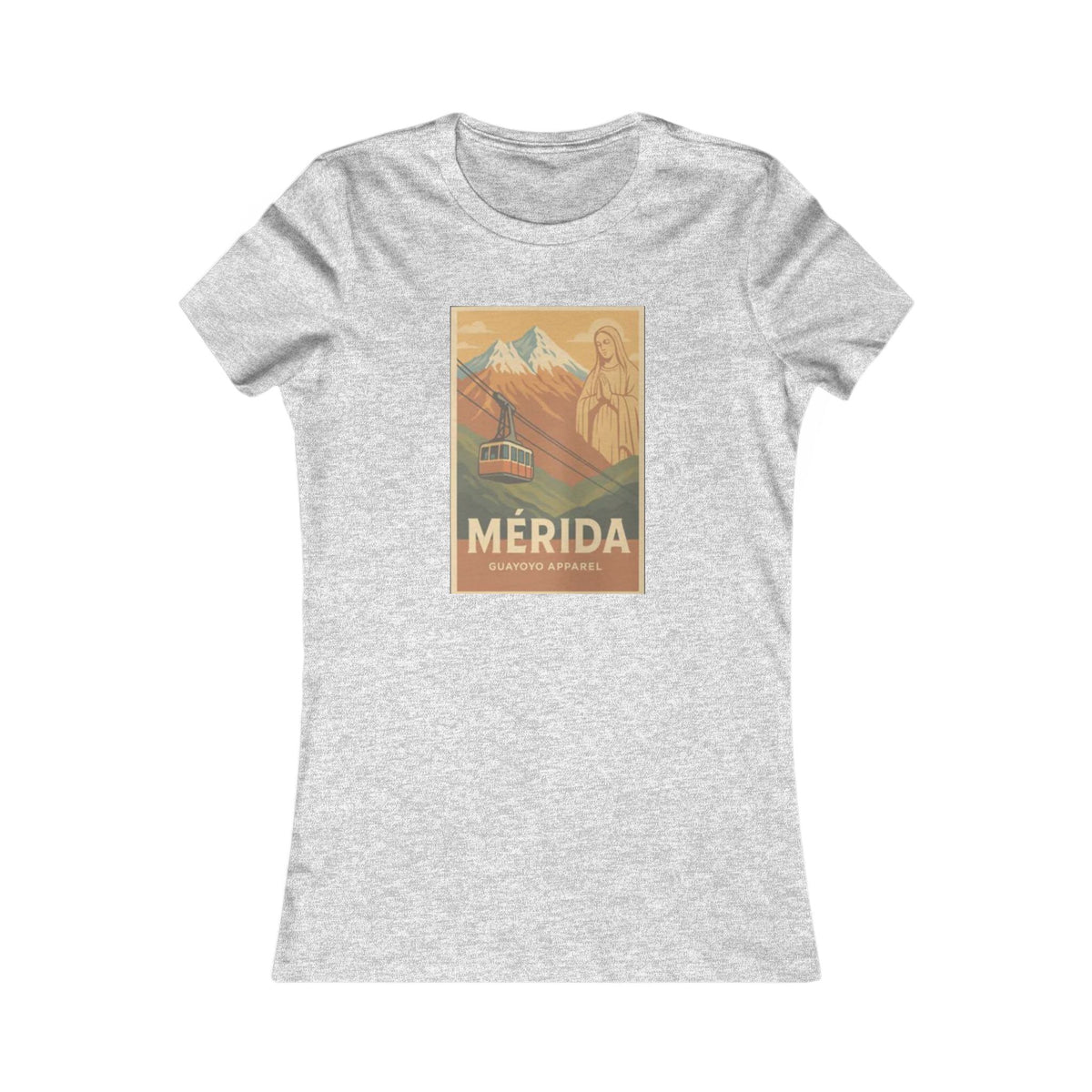 Mérida Vintage Travel Tee — Mountain Cable Car Graphic Women's Shirt
