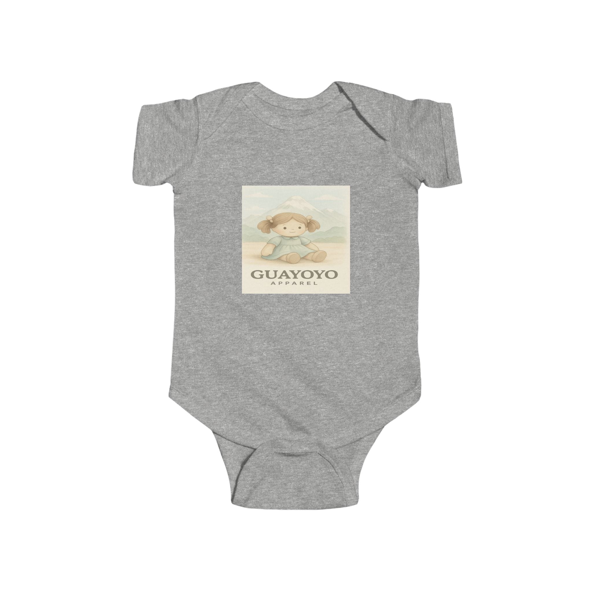 Baby Bodysuit — Cute Cartoon Sheep with 'GUAJOY0' Vintage Nursery Graphic