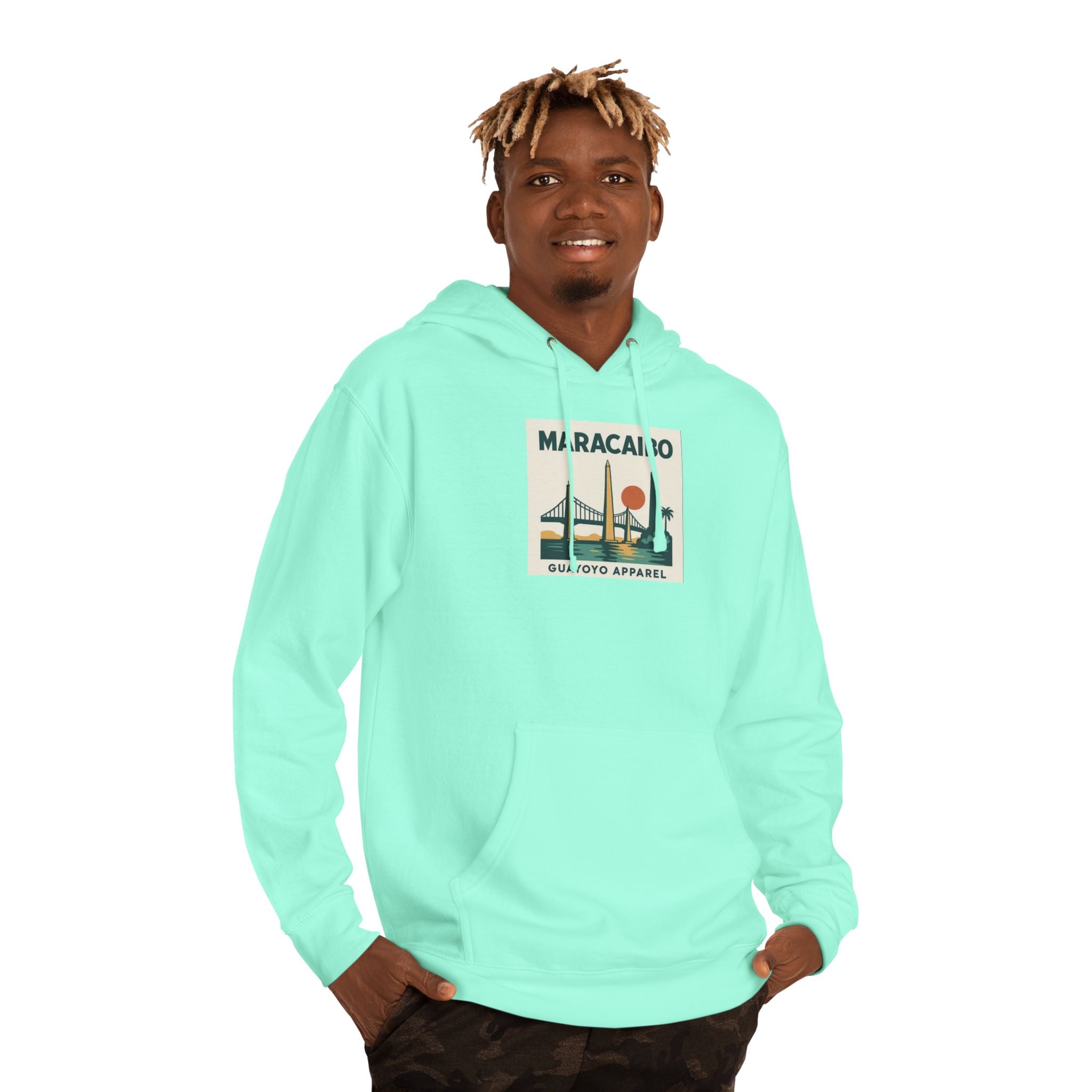 Maracaibo Vintage Travel Hoodie – Retro Sunset Bridge Graphic