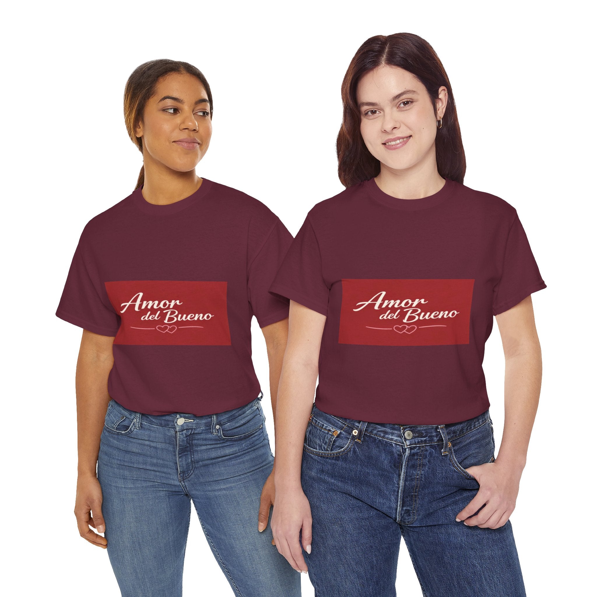 Amor del Bueno Script Tee — Romantic Spanish Love T-Shirt