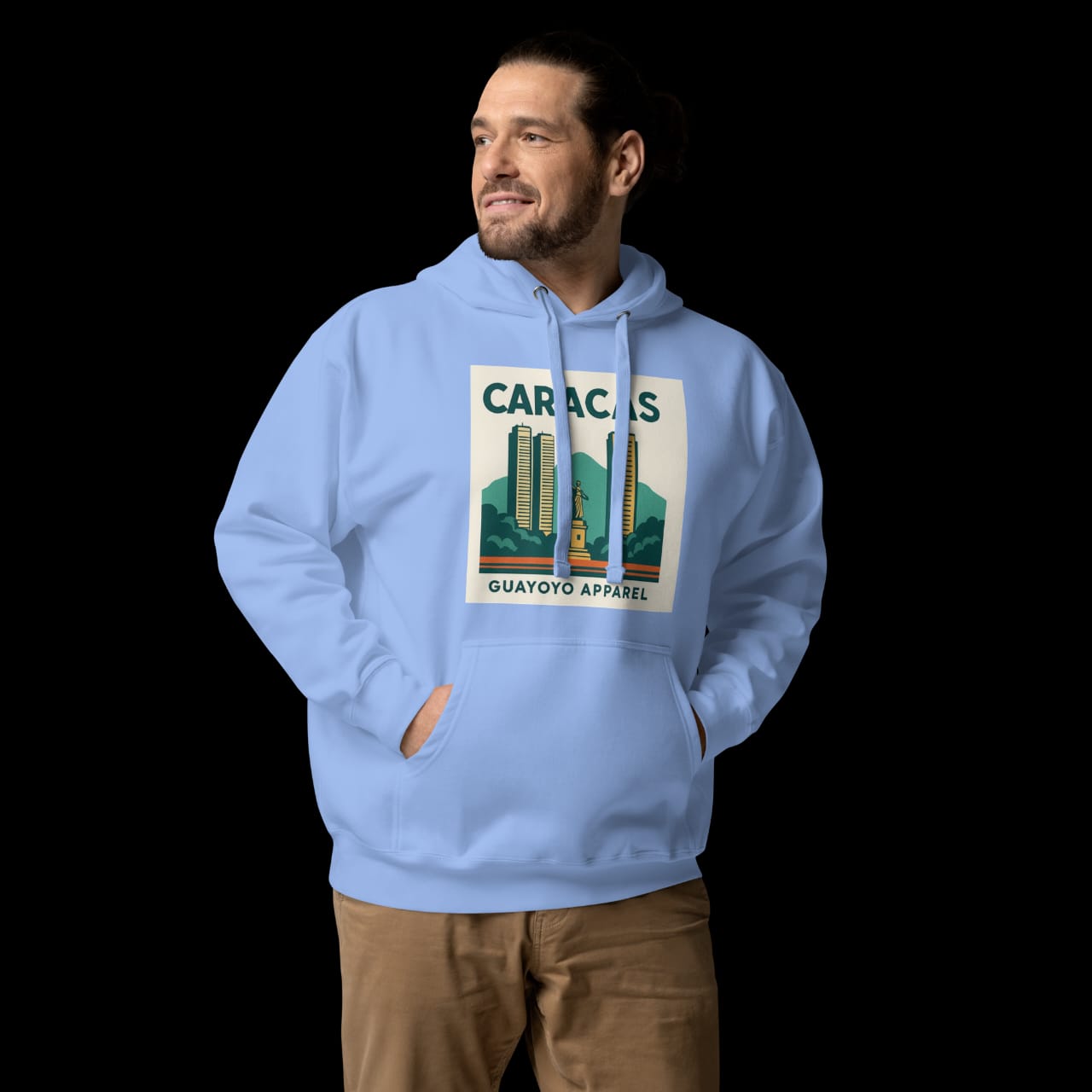 Caracas Skyline Hoodie – Guayoyo Apparel sky blue