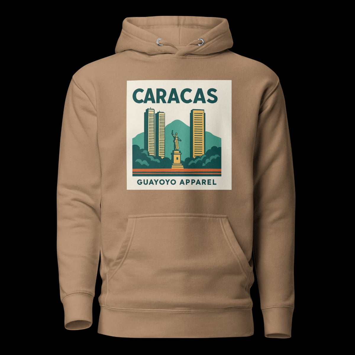 Caracas Skyline Hoodie – Guayoyo Apparel Brown