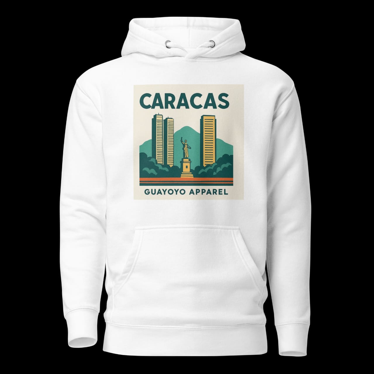 Caracas Skyline Hoodie – Guayoyo Apparel Brown White