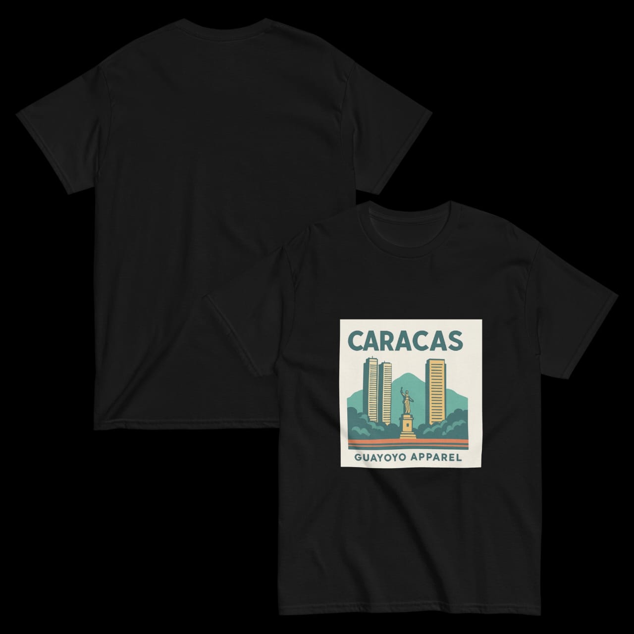 Caracas Skyline Shirt – Guayoyo Apparel  Black