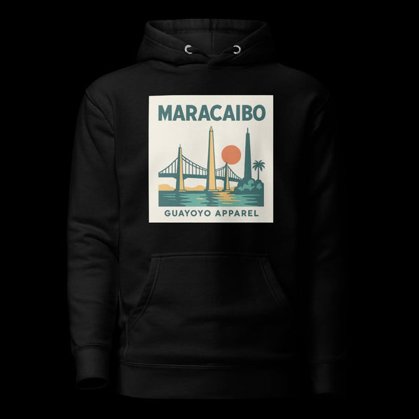 Maracaibo Skyline Hoodie – Guayoyo Apparel Black