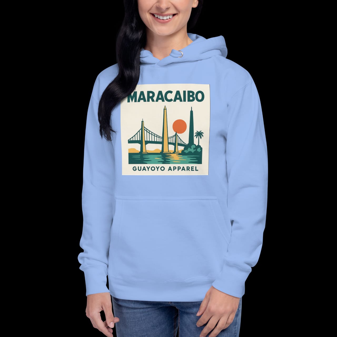 Maracaibo Skyline Hoodie – Guayoyo Apparel Sky B;ue