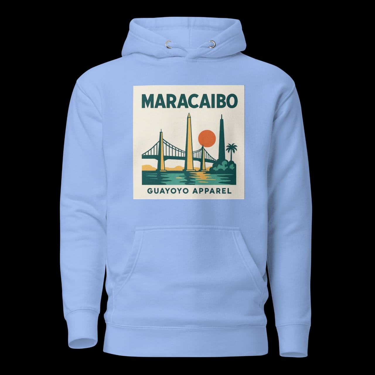 Maracaibo Skyline Hoodie – Guayoyo Apparel Sky B;ue