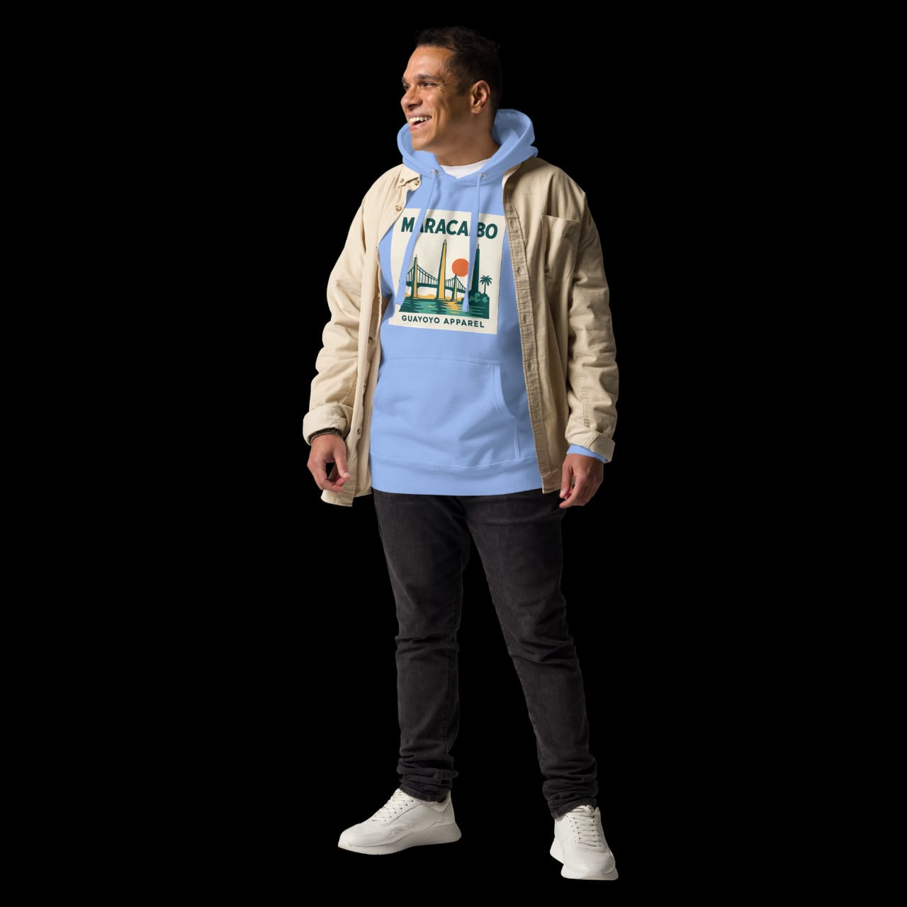 Maracaibo Skyline Hoodie – Guayoyo Apparel Sky B;ue