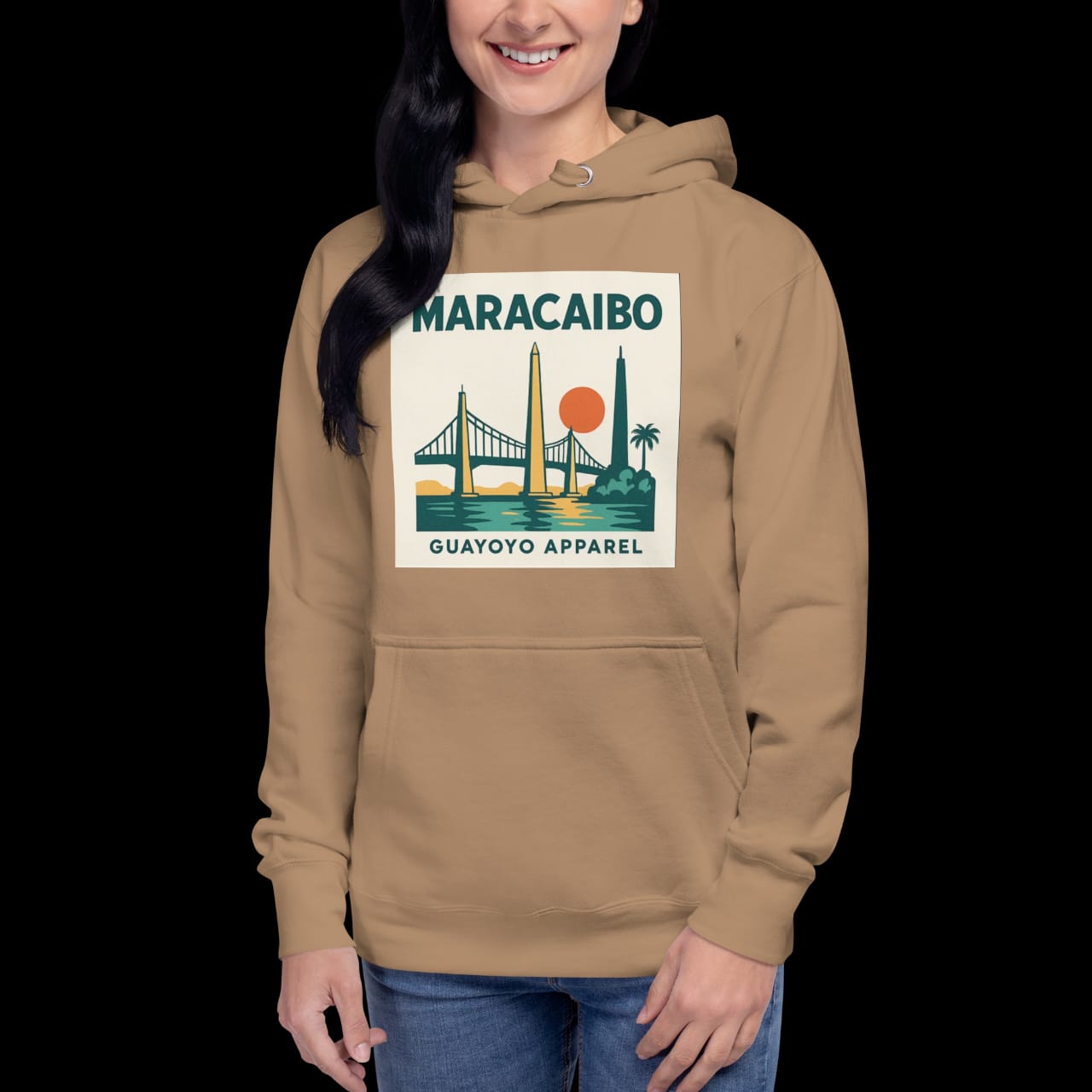Maracaibo Skyline Hoodie – Guayoyo Apparel Brown
