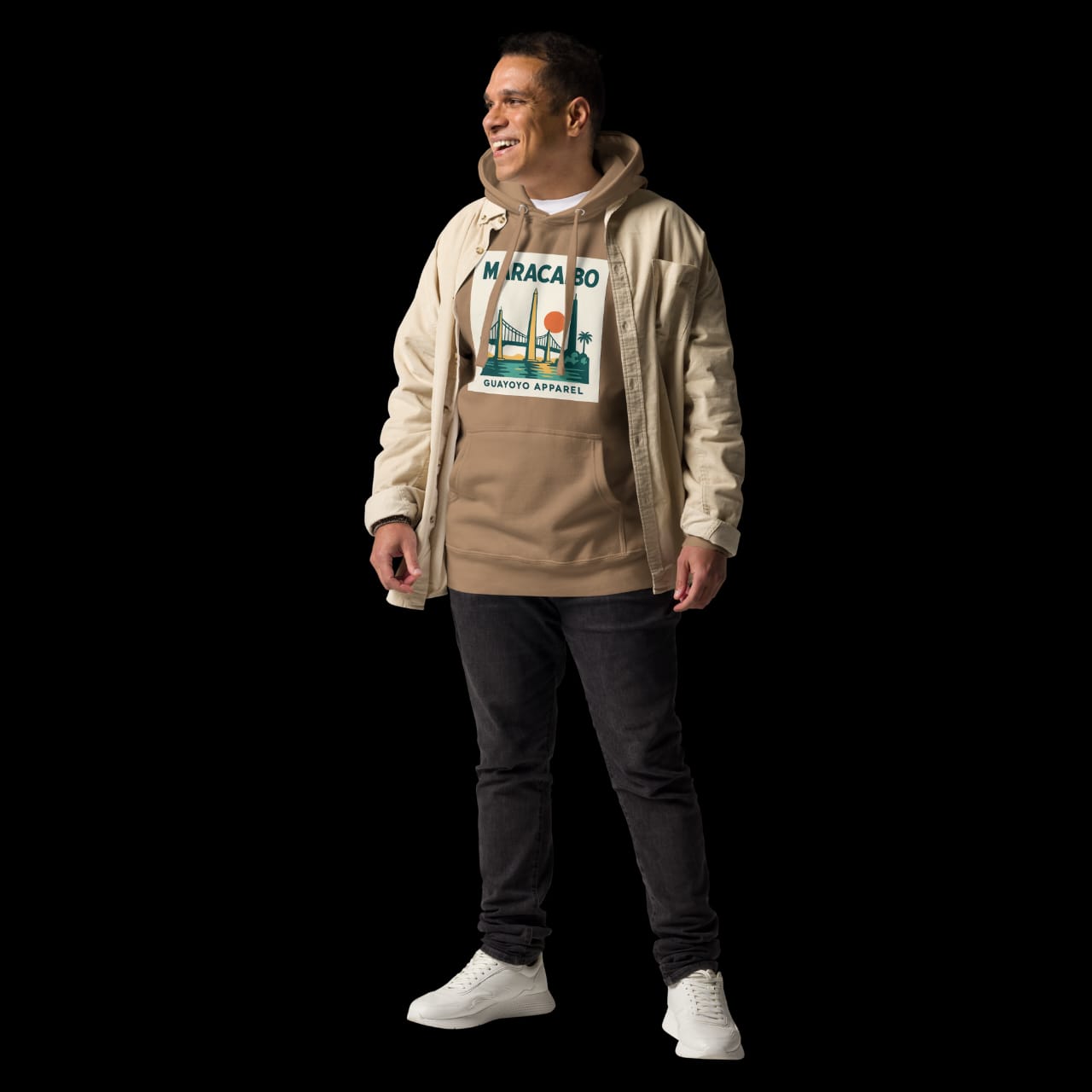 Maracaibo Skyline Hoodie – Guayoyo Apparel Brown