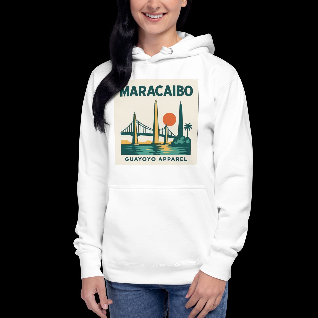 Maracaibo Skyline Hoodie – Guayoyo Apparel White