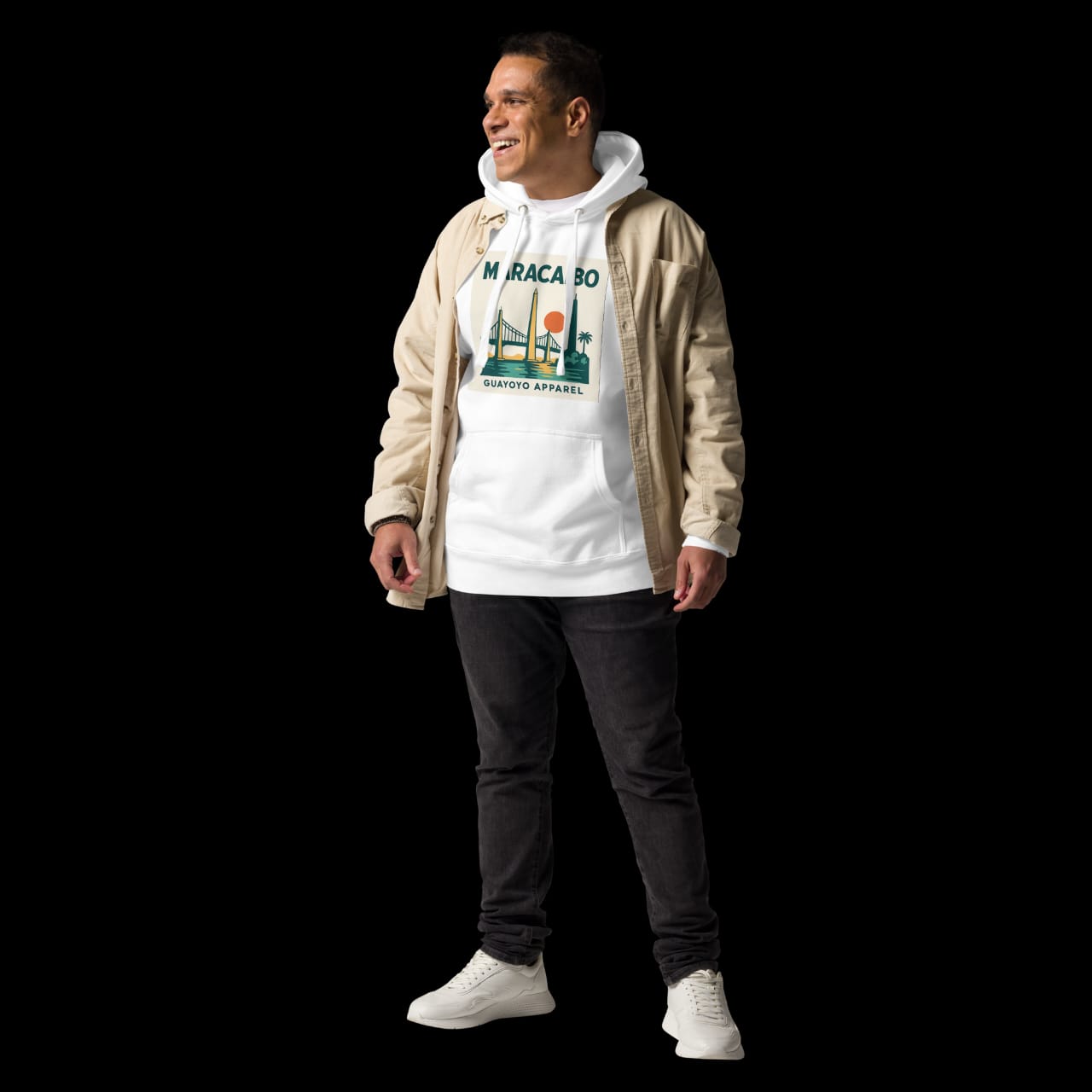 Maracaibo Skyline Hoodie – Guayoyo Apparel White