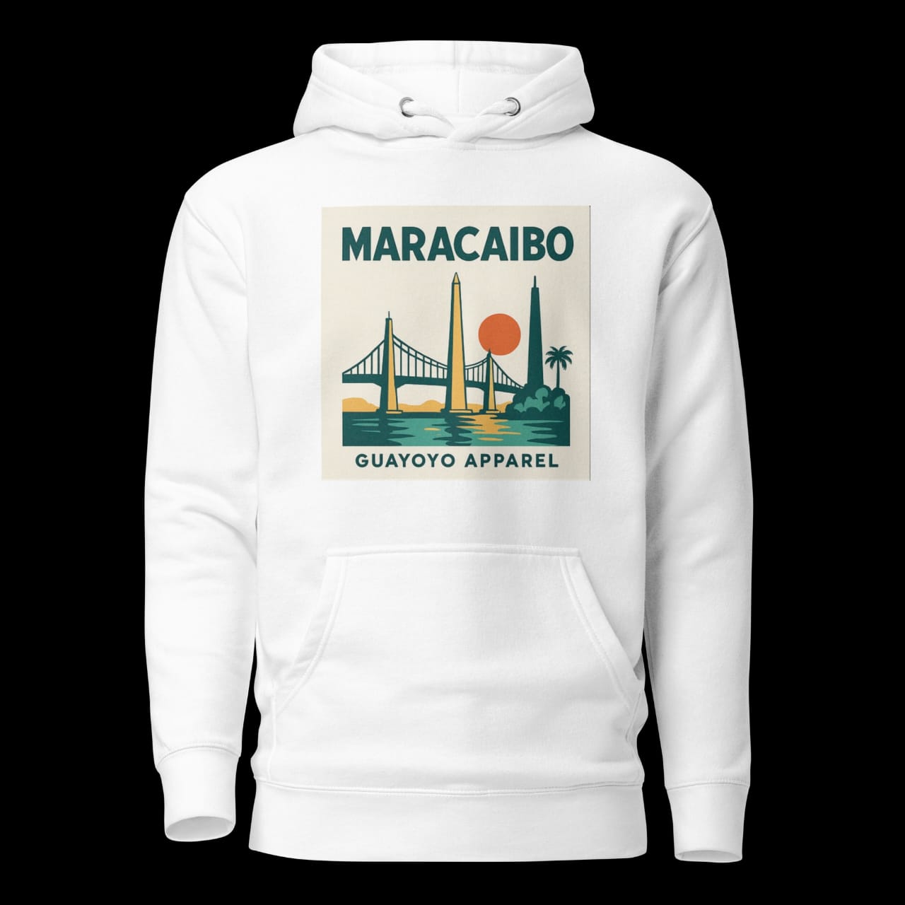 Maracaibo Skyline Hoodie – Guayoyo Apparel White