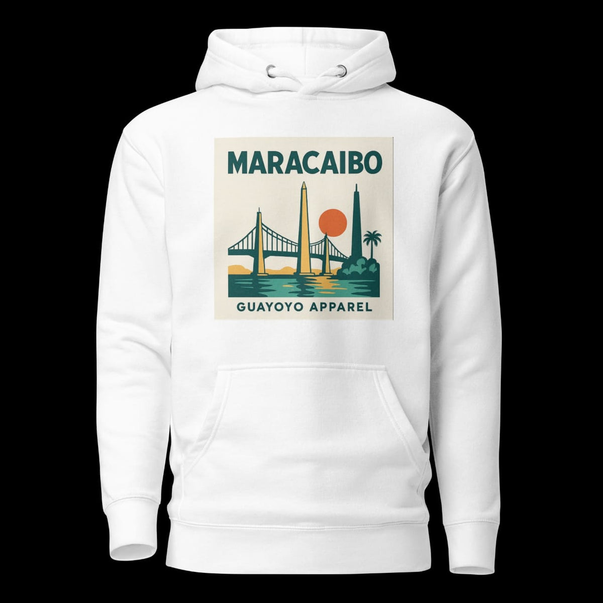 Maracaibo Skyline Hoodie – Guayoyo Apparel White
