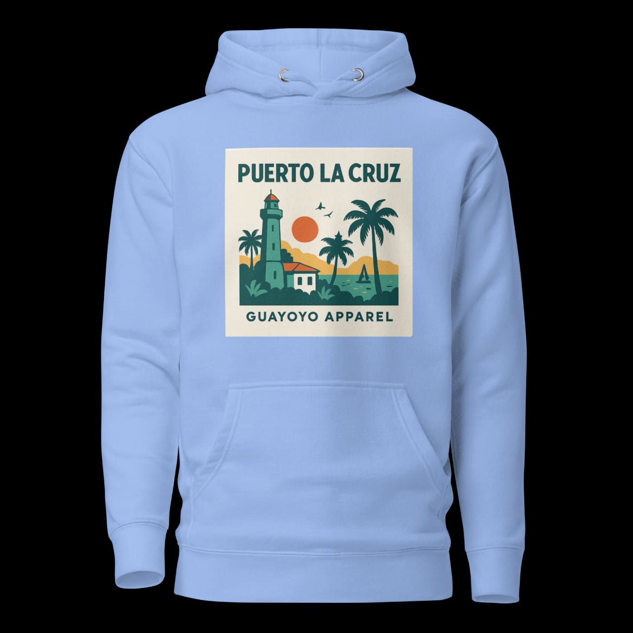 Puerto La Cruz Hoodie – Guayoyo Apparel Sky Blue