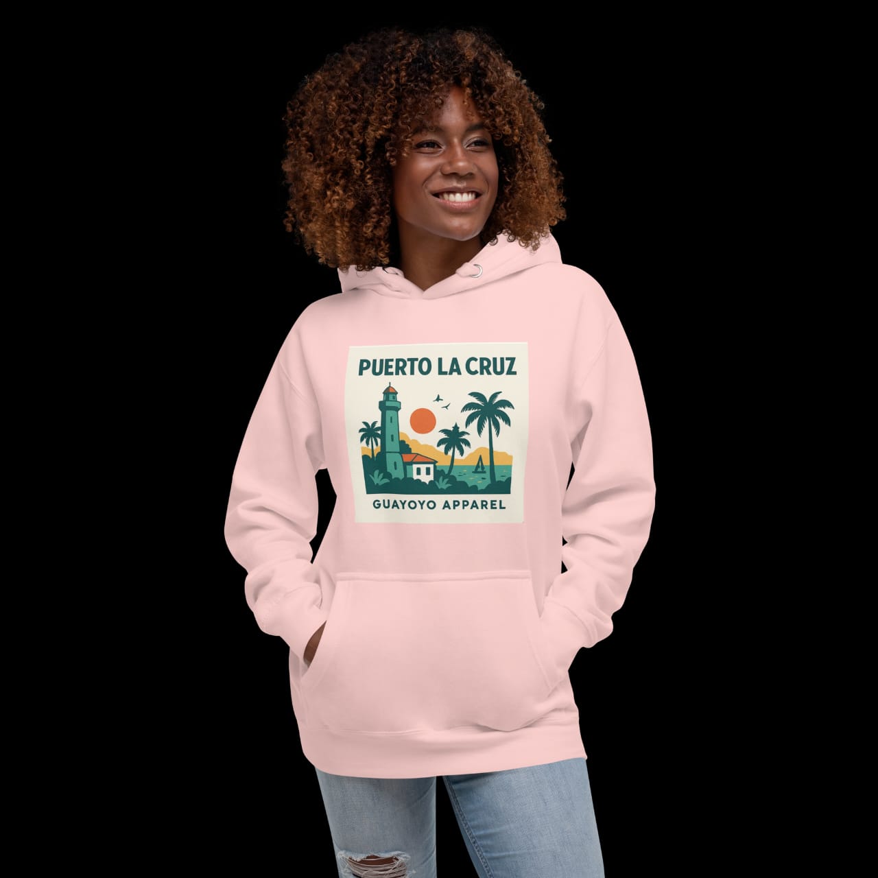 Puerto La Cruz Hoodie – Guayoyo Apparel Pink