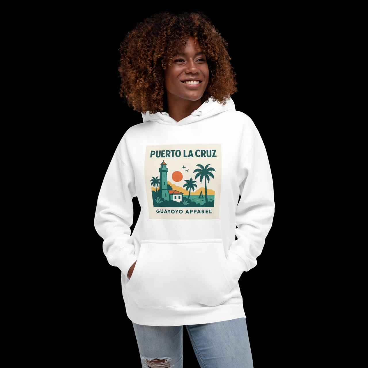 Puerto La Cruz Hoodie – Guayoyo Apparel White