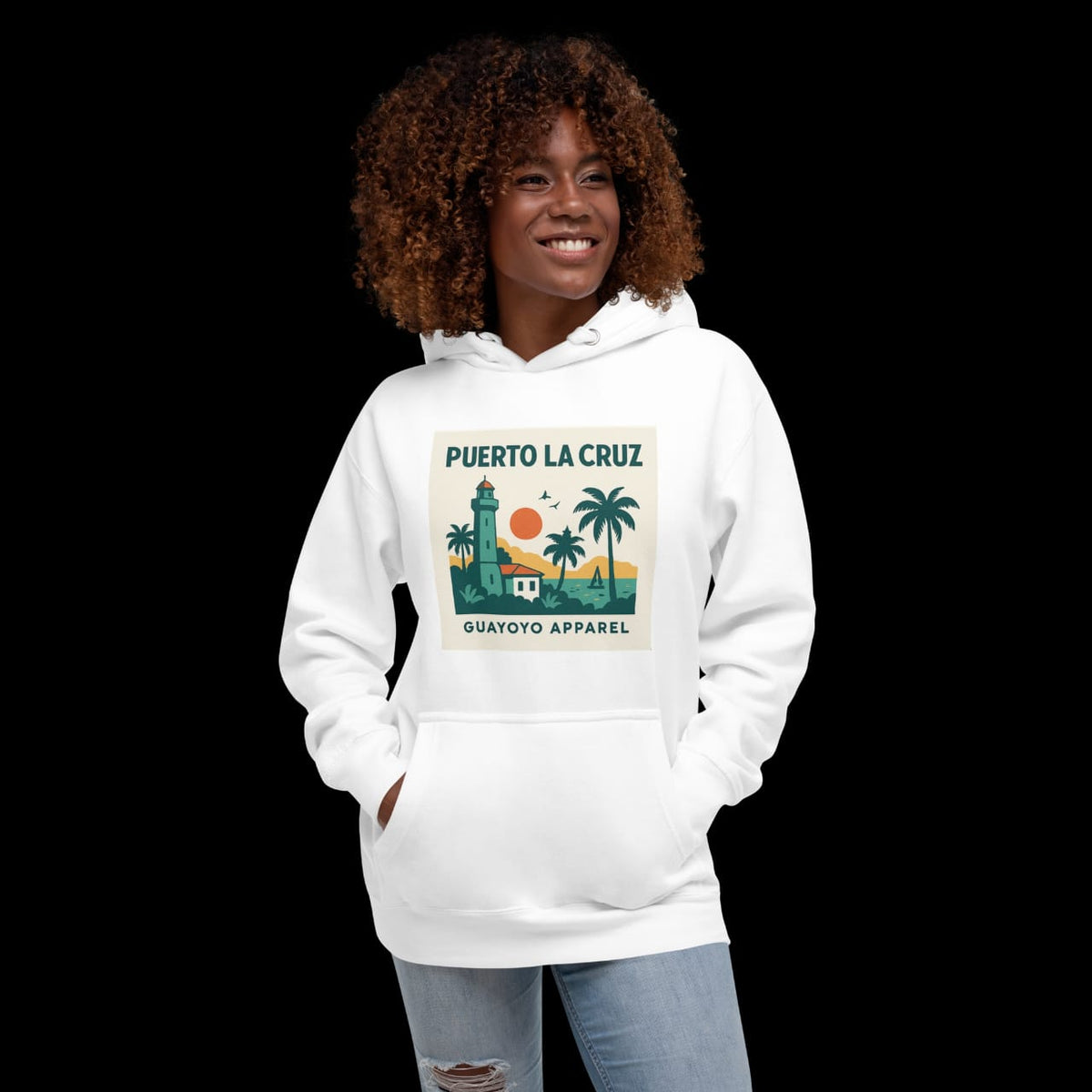 Puerto La Cruz Hoodie – Guayoyo Apparel White
